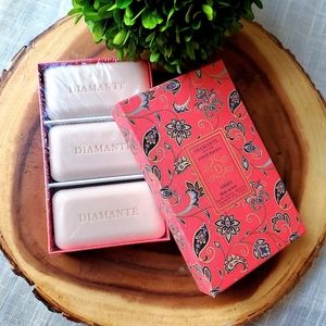 3pc Diamante Luxury Amber Triple Milled Bar Soap